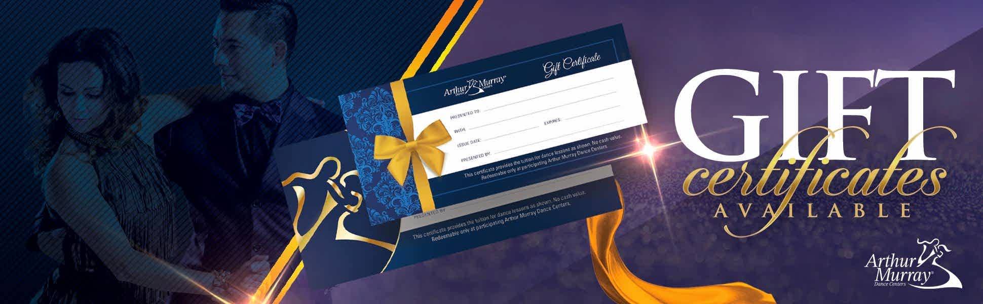Arthur Murray Gift Certificates Arthur Murray Gift Certificates